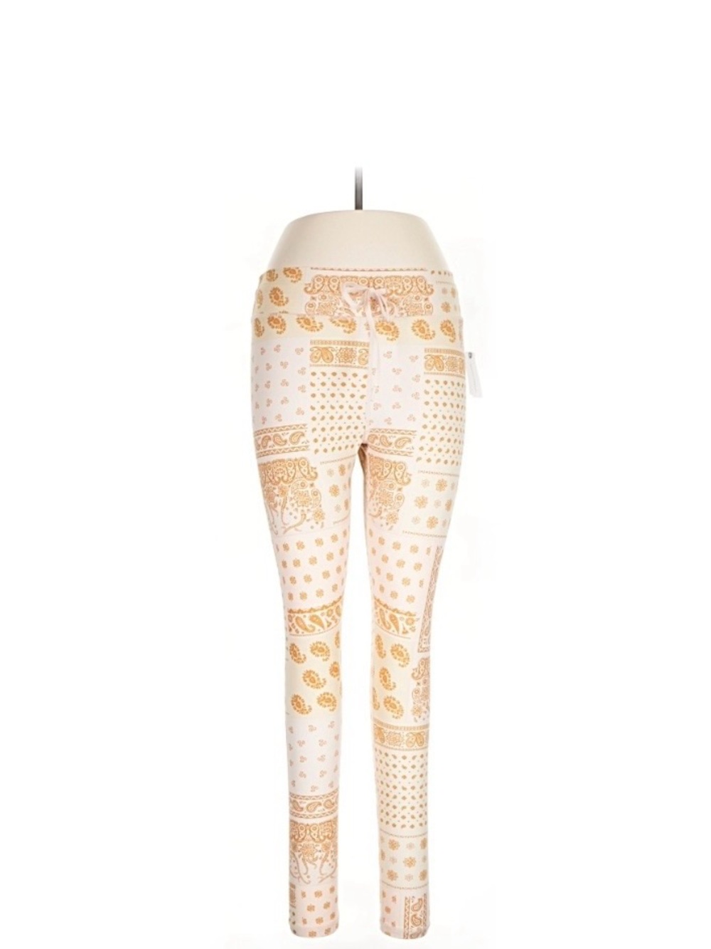 The Upside NWT Cream & Orange Bandana Print Leggings